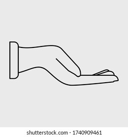 hand illustration, with outline style. theme of mutual help.