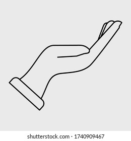 hand illustration, with outline style. theme of mutual help.