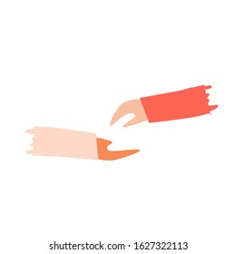 Hand illustration that is giving and receiving