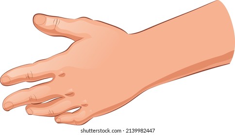 Hand illustration vector design flat