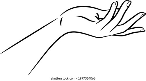 Hand Illustration Vector Hand Drawing Design Stock Vector (Royalty Free ...