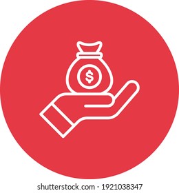 Hand, income, revenue, salary icon vector image. Can also be used for Finance and Money. Suitable for use on web apps, mobile apps and print media.