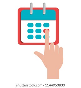 hand index with calendar reminder