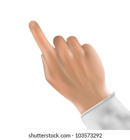 hand with the index finger