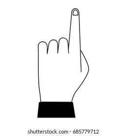 hand with index finger up icon image 