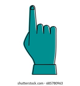 hand with index finger up icon image 