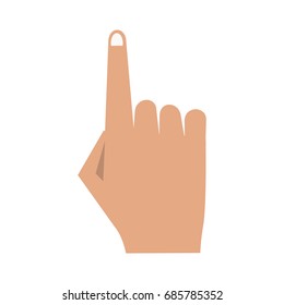 hand with index finger up icon image 