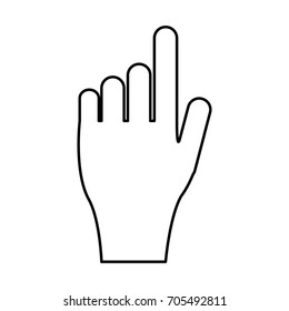 hand with index finger up icon image 