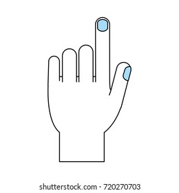 hand with index finger up icon image