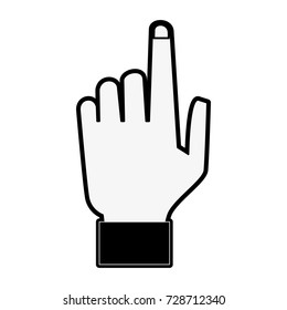 hand with index finger up icon image 