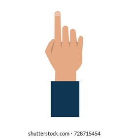 hand with index finger up icon image 