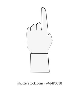 hand with index finger up icon image