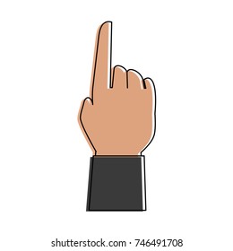 hand with index finger up icon image