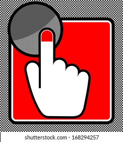 hand index finger pointing button 