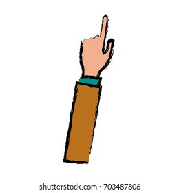 hand with index finger pointing up icon