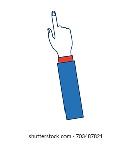 hand with index finger pointing up icon