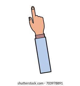 hand with index finger pointing up icon