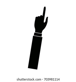 hand with index finger pointing up icon