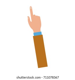hand with index finger pointing up icon
