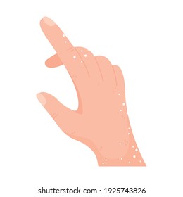 hand index finger pointing vector illustration isolated