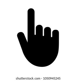 Hand with index finger touch / tap gesture flat icon for apps and websites 