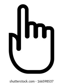 Hand With Index Finger Vector Icon