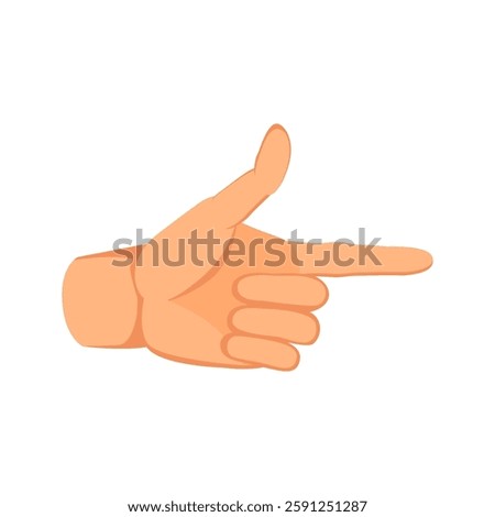 Hand Index Pointing Left Illustration. Finger Vector Symbol Design Doodle Vector.