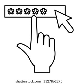 hand index with security password access