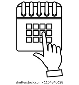 hand indexing calendar reminder