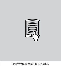 hand indexing in documents paper icon