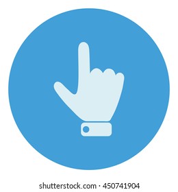 Hand indicating the direction to the top.Vector icon.