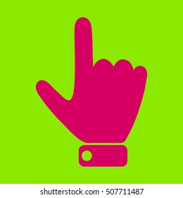 
Hand indicating the direction to the top.Vector icon.