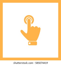 
Hand indicating the direction to the top.Vector icon.