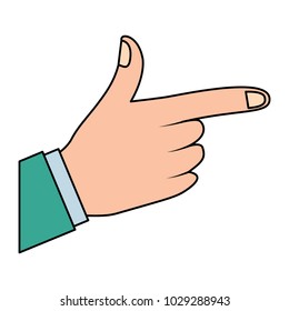 hand indicating or showing direction by pointing a finger