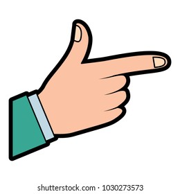 hand indicating or showing direction by pointing a finger
