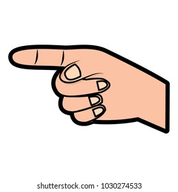hand indicating or showing direction by pointing a finger