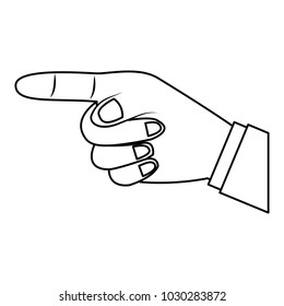 hand indicating or showing direction by pointing a finger