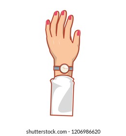 hand indicating stop avatar character