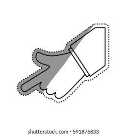 Hand indication sign icon vector illustration graphic design