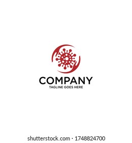 hand infected with virus vector illustration. hand sign logo symbol