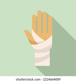 Hand injury icon flat vector. Arm fracture. Broken doctor