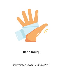 Hand Injury Vector Flat Icon Design illustration Symbol on White background EPS 10 File