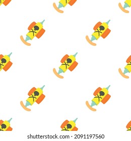 Hand-Insektizid-Spray-Muster nahtlose Hintergrund-Textur wiederholen geometrische Vektorgrafik
