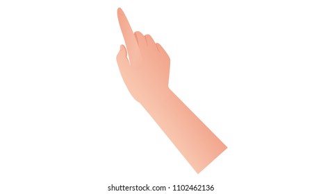 Hand insolated vector illustration