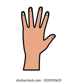 Hand up isolated