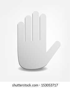 Hand isolated on white background