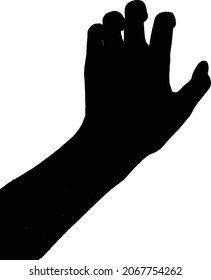 hand isolated on white background. vector illustration