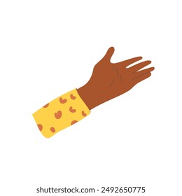Hand isolated on white background. Vector hand drawn flat collection illustration