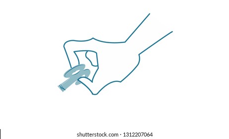 Hand isolated vector illustration