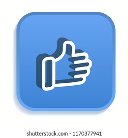 Hand isometric icon. Vector illustrations isolated for graphic and web design in 3d style.